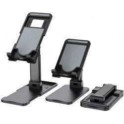 Universal Heavy Duty Desktop Tabletop Cell Phone, iPad, Tablet Lifting Bracket with Foldable Adjustable Height and Angle (Black) Universal Heavy Duty Desktop Tabletop Cell Phone, iPad, Tablet Lifting Bracket with Foldable Adjustable Height and Angle (Black)